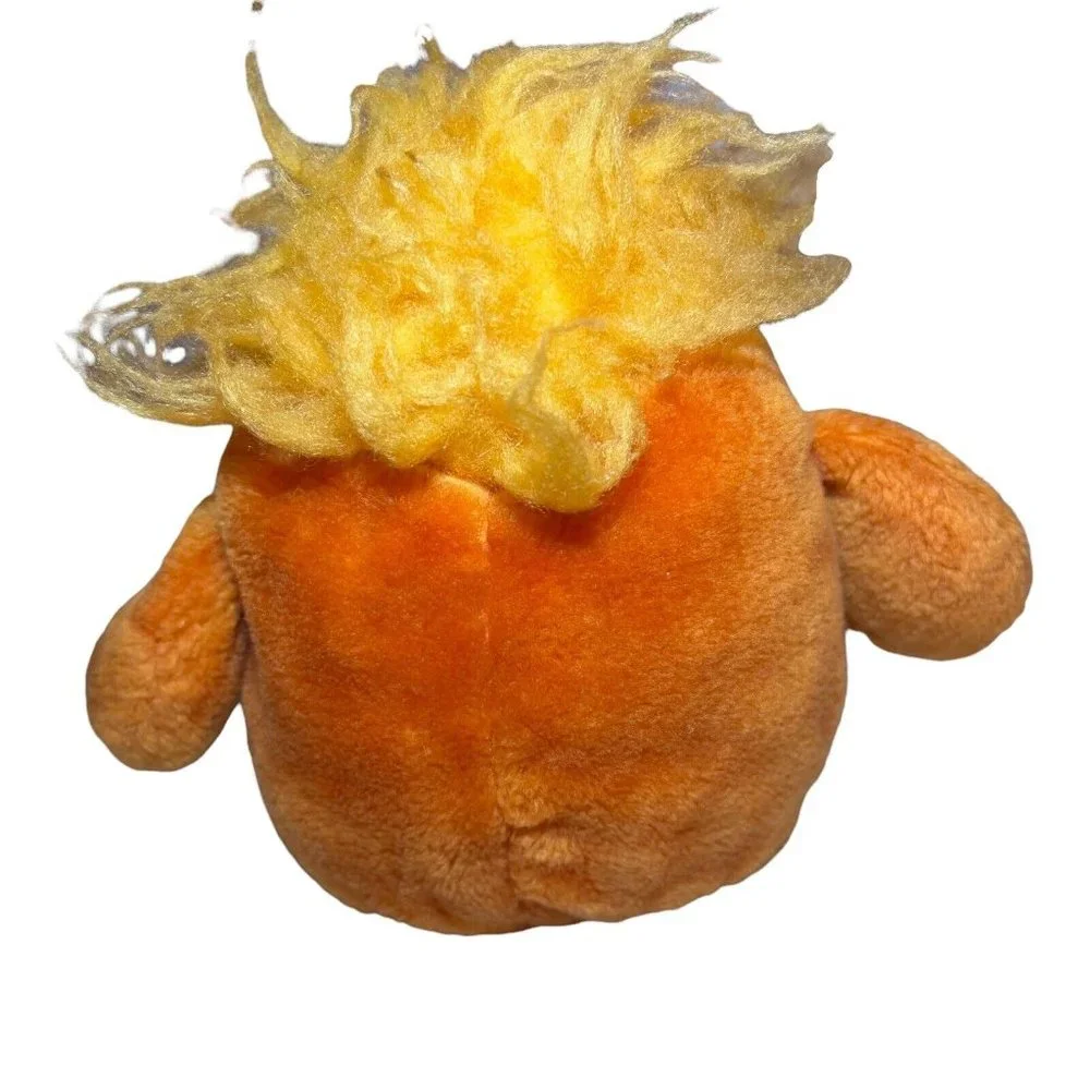 Vintage 1985‎ Animal Toy Imports Orange Rubber Face Plush Stuffed Animal Rare